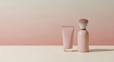 Pink Skincare Product Display - Minimal Clean Beauty Background