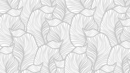 Abstract leaf pattern in shades of gray and white