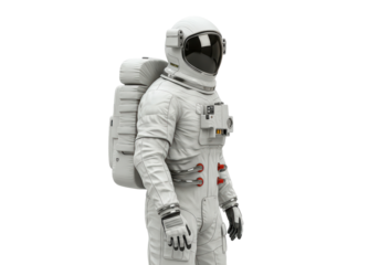 Isolated Astronaut Spaceman Space Suit Mission