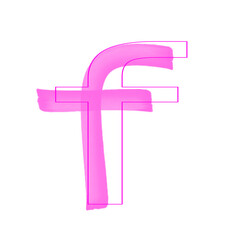 Obraz premium Transparant brush Font and number