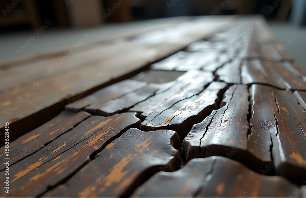 Poster captures textured upcycled rubber surface visible embedded grain patterns illuminated soft overhead 