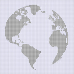 Dotted world map 
