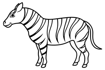 Tropical Mountain Landscape Coloring Page | Island Hut & Palm Trees Outline