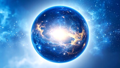 Fototapeta premium Cosmic sphere in nebulae