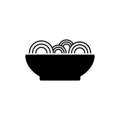 Bowl of Noodles Illustration A Simple Culinary Icon Depicting Warmth and Comfort