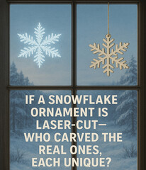 Naklejka premium Sufi-Inspired Poster Asking: If Paper Birds Require Makers—Who Then Designed the Living Ones That Sing?