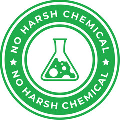 no harsh chemicals badge vector design for product safety labeling