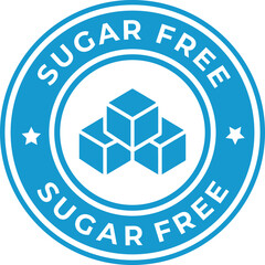 sugar free badge or vector logo template for healthy food product labeling