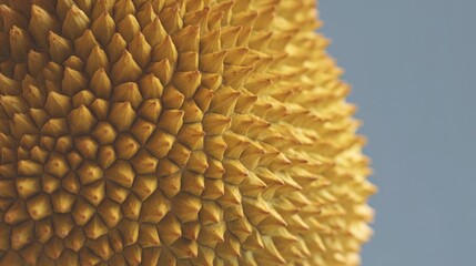 Intricate Durian Texture: Close-up of Exotic Fruit with Unique Spikes