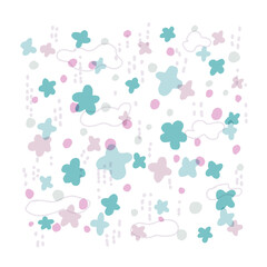 水彩　壁紙　北欧風　ベクター