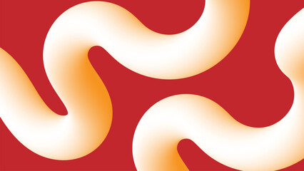 3d spiral curve illustration on red background