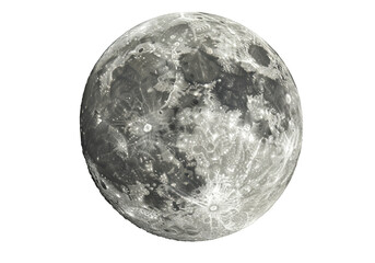 Isolated Full Detailed Texture of the Moon
