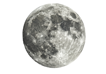 Isolated Full Detailed Texture of the Moon
