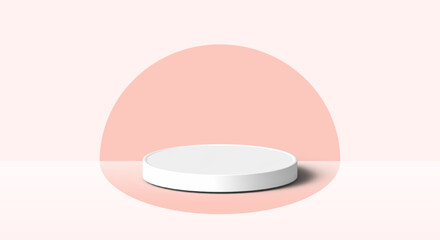 Minimal Product Display Podium on a Soft Pink Background