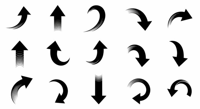 Dynamic Arrow Set Vector Graphic Pack with Forward and Backward Concepts