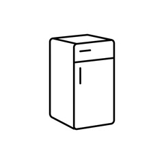 Minimal Icon of a Cube-Shaped Fridge