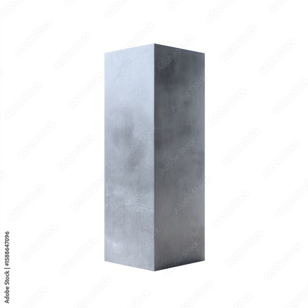 Poster minimalist concrete structure against white background for modern architectural design and artistic 