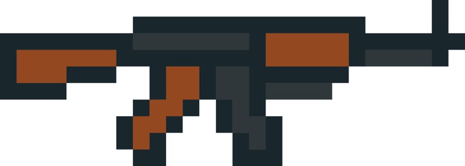 pixel illustration of rifle