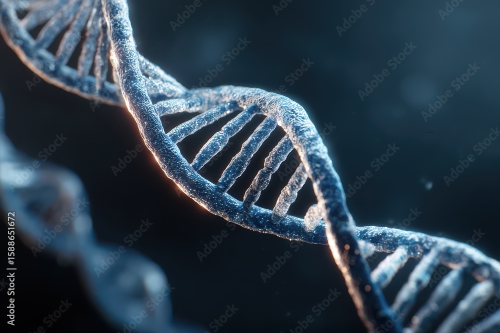 Poster a futuristic visualization of dna sequencing is depicted in this image, showcasing the intricate pat