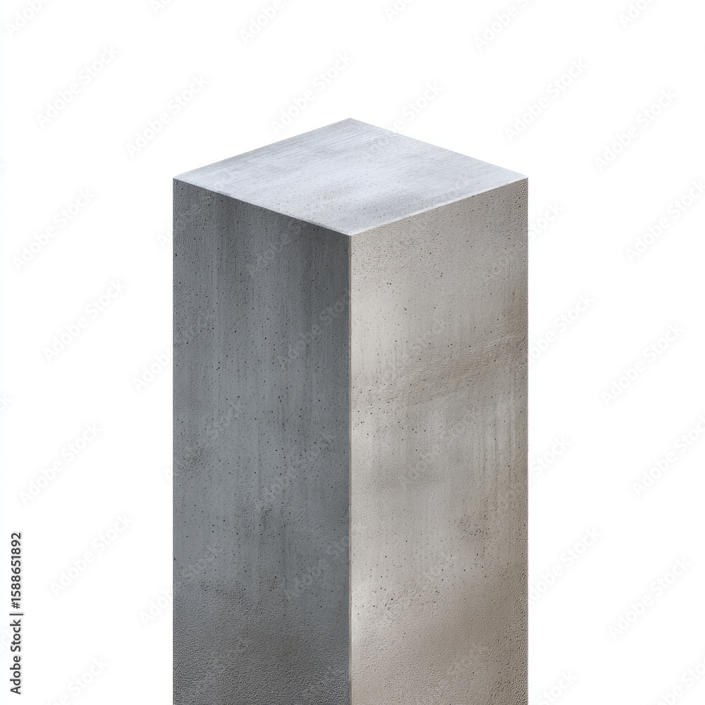 Poster minimalist concrete geometric pillar with smooth surface and subtle texture for modern architecture 
