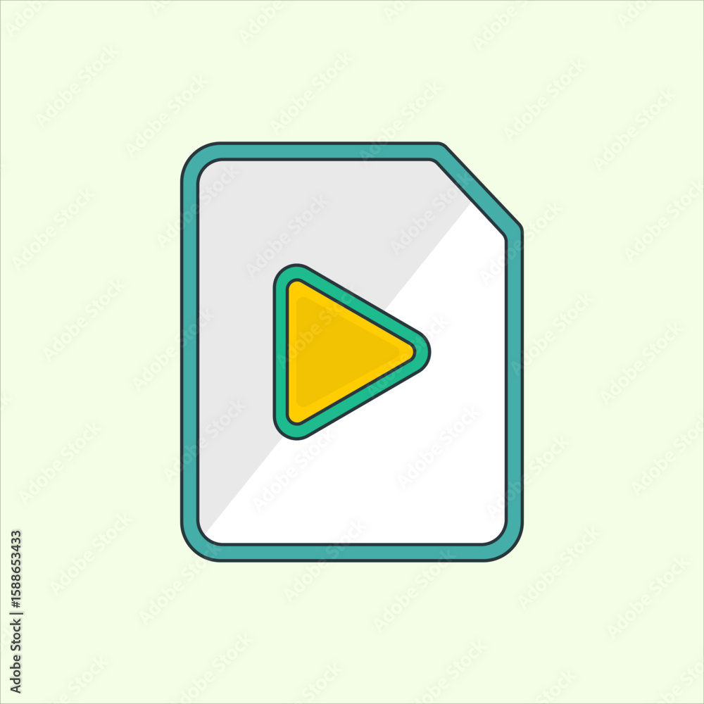 Fototapete Video icon. icon related to design elements. suitable for web site, app, user interfaces,element, printable etc. flat icon style. simple vector design editable