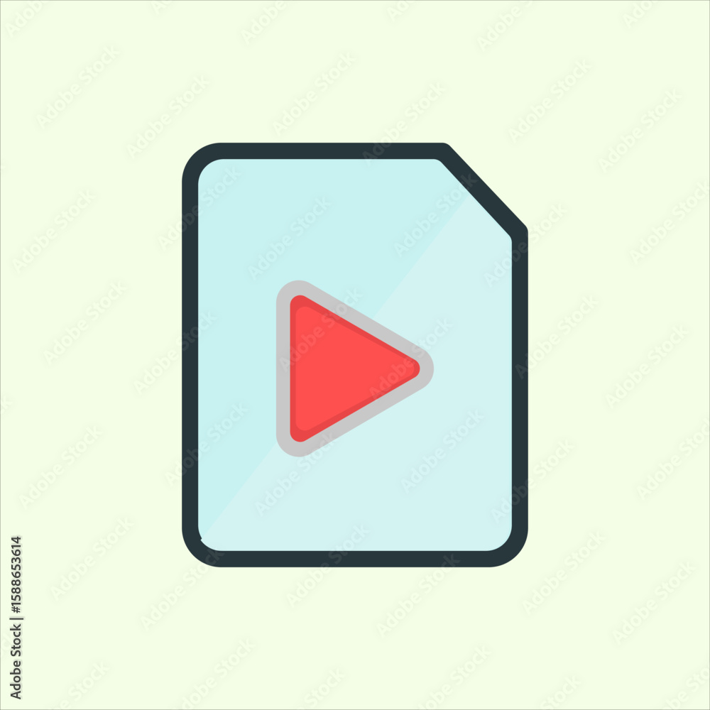 Fototapete Video icon. icon related to design elements. suitable for web site, app, user interfaces,element, printable etc. flat icon style. simple vector design editable