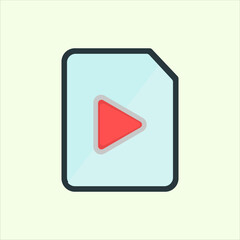 Video icon. icon related to design elements. suitable for web site, app, user interfaces,element, printable etc. flat icon style. simple vector design editable
