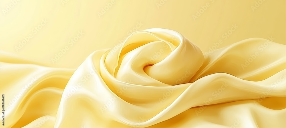 Poster delicate buttercup yellow waves creating a soft abstract backdrop for elegant text placement design