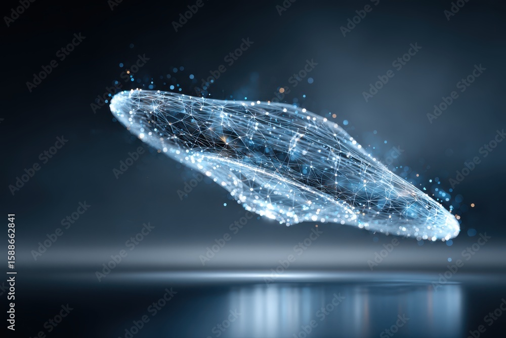 Poster a sleek and futuristic spaceship soaring through the sky, showcasing advanced technology and innovat