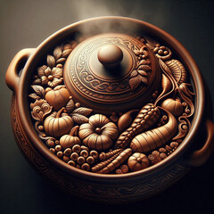 **Clay Soup Pot**: Pots for boiling and cooking soups over low heat.  