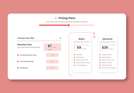 Pricing Plan Page UI Kits Design Layout