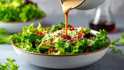 Refreshing Salad with Sesame Dressing A Healthy Culinary Experience