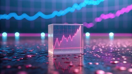 stock market graph on screen