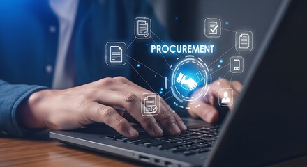 Procurement management and supply chain concept ,Procurement Management Industry concept,Digital Procurement Strategy Visualization,Smart Procurement Workflow,Procurement Interface .