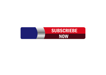 Subscribe Now Button: Captivating graphical button, showcasing a clean design. The vibrant, flat design style and crisp message are ideal for digital platforms.