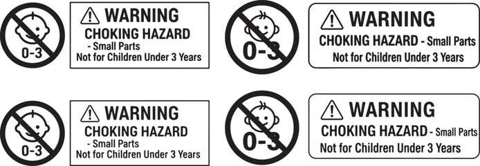 Warning choking hazard small parts not for children, warning, choking hazard, small parts, not for children, age restriction, safety symbol, graphic, text, information, hazard, danger, caution, warnin