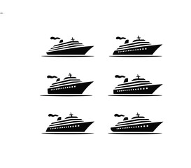 vector illustration of a yacht