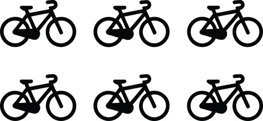set of bicycles