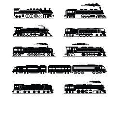 set of black silhouettes of cars