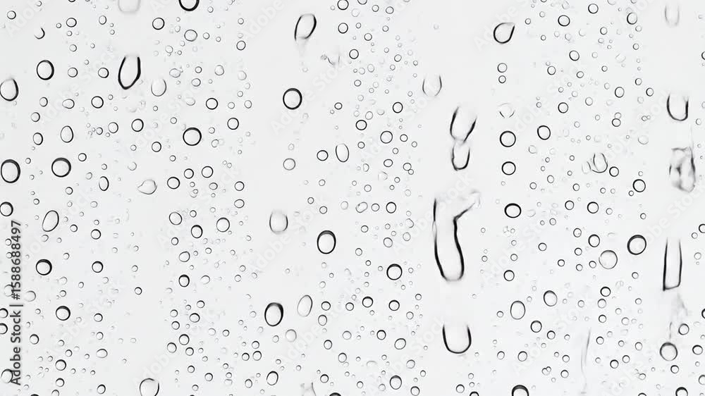 Poster raindrops on glass: serene texture and background element for creative projects