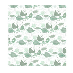 Vector composition with aspen leaves. The leaves are linear and full-color, hand-painted on a white background. Elements are isolated and editable.