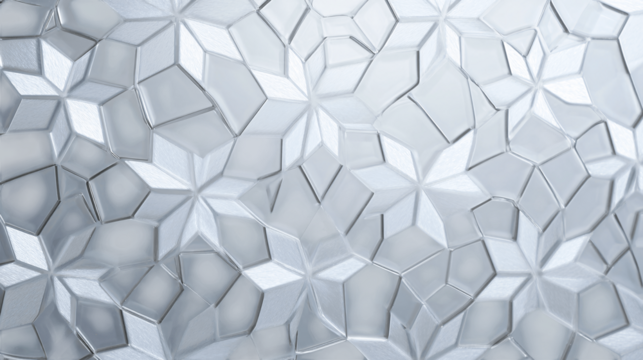A frosted glass notepad holder showcasing a geometric pattern, white background --ar 16:9