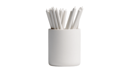 A matte silicone pen holder designed with sustainability in mind, white background --ar 16:9