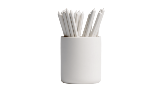 A matte silicone pen holder designed with sustainability in mind, white background --ar 16:9