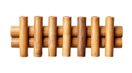 A natural bamboo key organizer with minimal design aesthetics, white background --ar 16:9