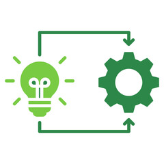 Implementation Icon Vector Illustration Green Version