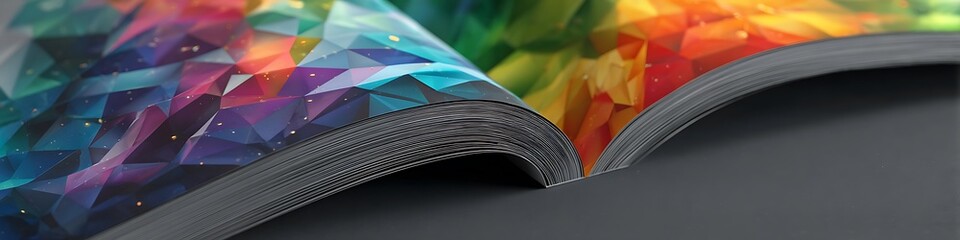 Modern product catalog magazine mockup with geometric layout