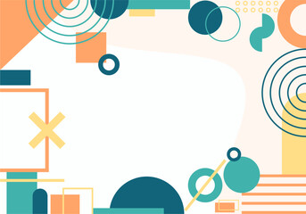 Obraz premium Abstract background with half circle square line dot