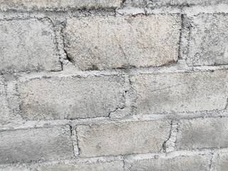 close-up photo of a white brick wall. 