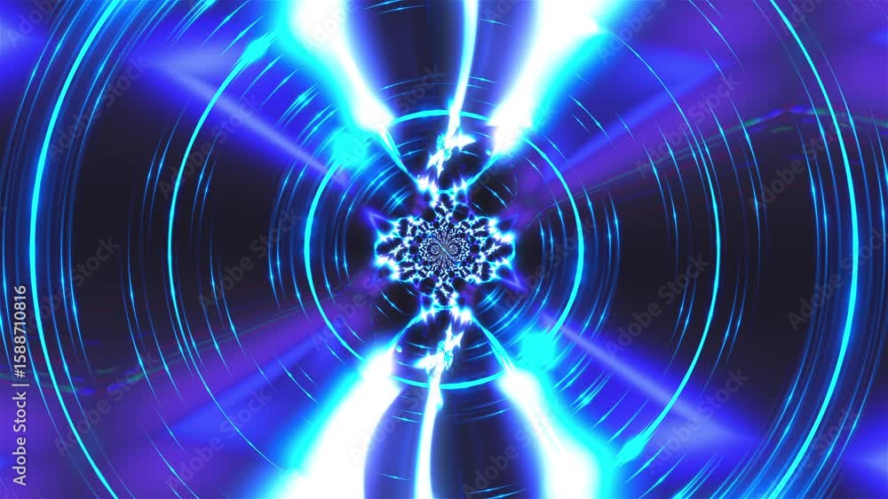 Poster abstract fractal lights. computer generated 3d render